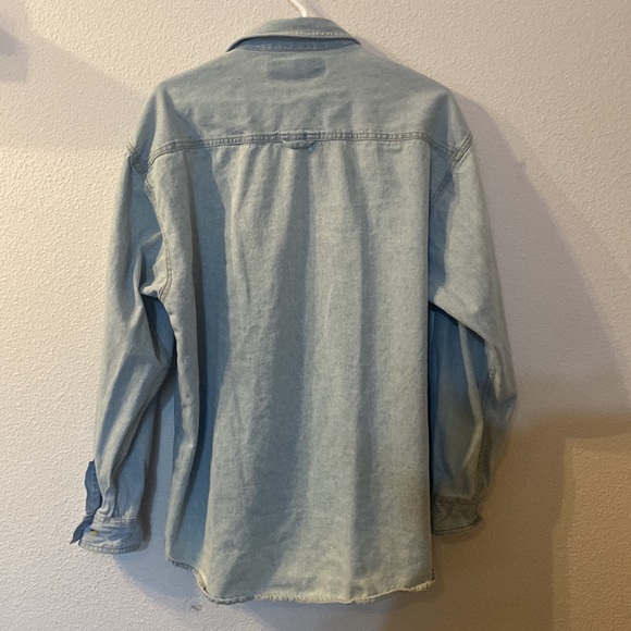 Vintage Western Concepts Silver Star denim button down size medium - Picture 5 of 5